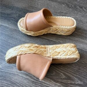 Dolce Vita CHAVI WIDE SANDALS HONEY LEATHER Size 6.5W